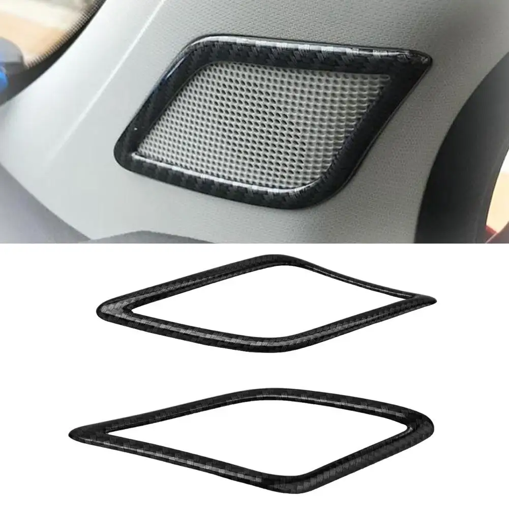 

2pcs/set Car Audio Decorative Strips Cover Trim Frame for MG ZS 2017-2018 Carbon Fiber Color