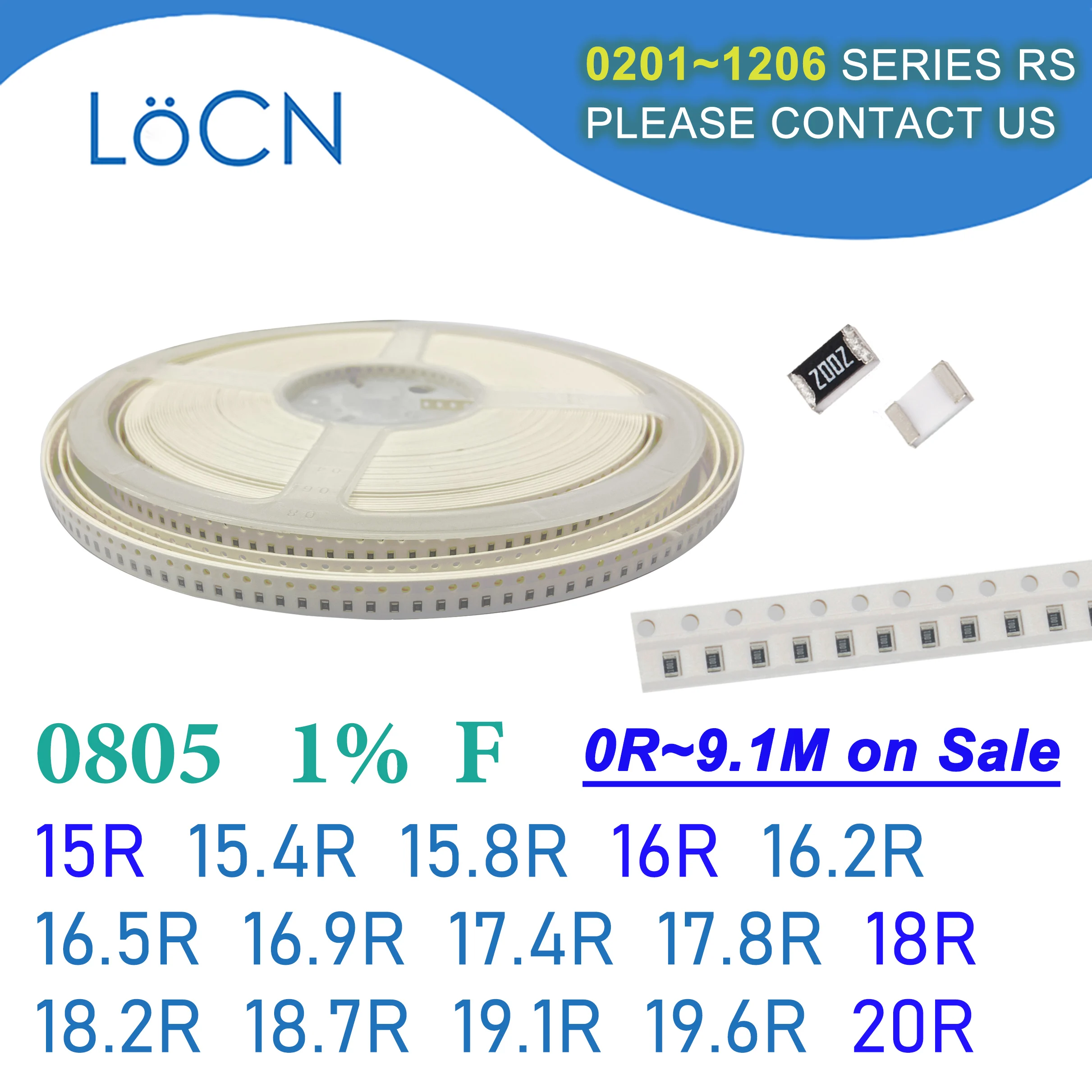 

0805 1% 5000 шт. SMD резистор F 15R 15,4R 15,8R 16R 16,2R 16,1R 16,9R 17,4R 17,8R 18R 18,2R 18,7R 19,1R 19,6R 20R 2012 Ом