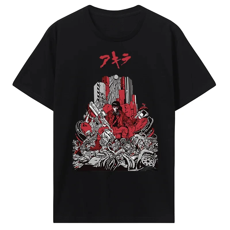 Summer Streetwear Casual Tees Akira Anime Graphic T Shirt Men Vintage Manga Tshirt Women Men Harajuku Fashion Cotton T-shirt