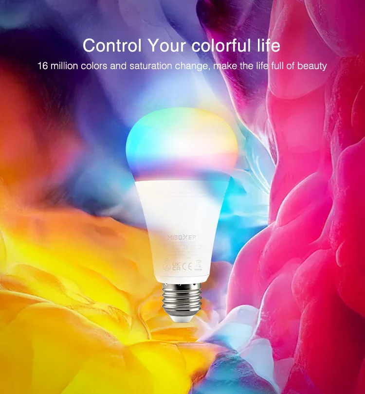 Miboxer Zigbee RGB+CCT LED Bulb Light 4W/6W/12W GU10 E27 Smart Dimmable Spotlight Lamp FUT089Z RF Remote WIFI ZB-Box2 ZB-Box3