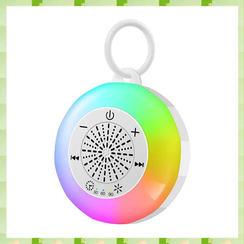 2025 White Noise Sound Machine Kids Sleep Sound Player With Colorful Light Timer Noise Player Timed Shutdown For Baby Adult,Whit