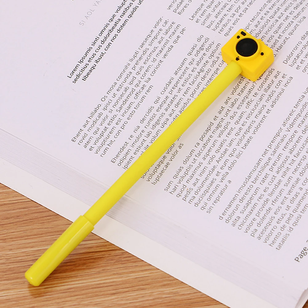 

Гелевые ручки в форме камеры, черная игла, сменный блок, гладкое письмо, удобные канцелярские принадлежности с героями мультфильмов, подарки для детей, аксессуары для студентов, офиса