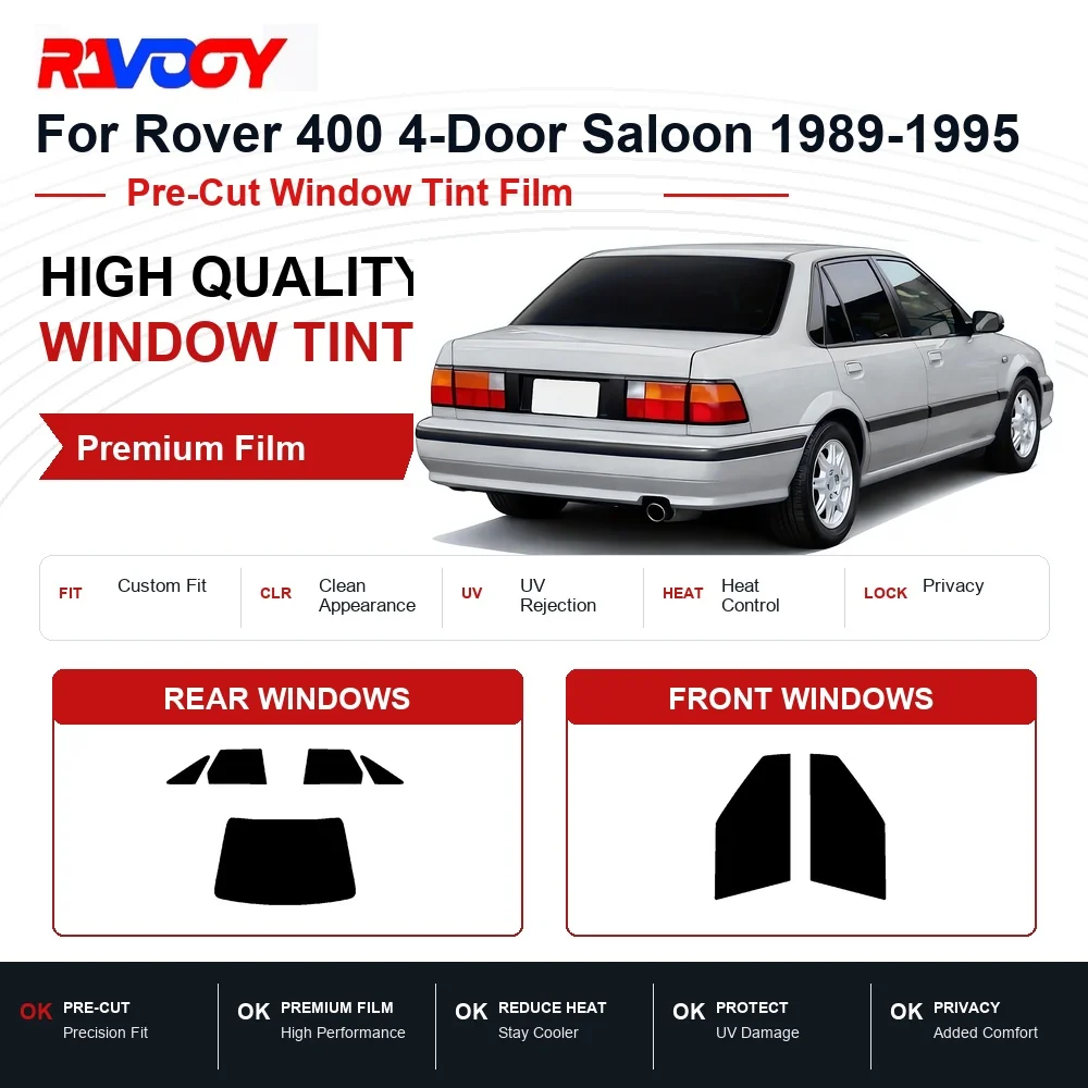 premium-pre-cut-window-tint-for-rover-400-4-door-saloon-1989-1995-front-rear-windows-uv-heat-rejection-privacy-film