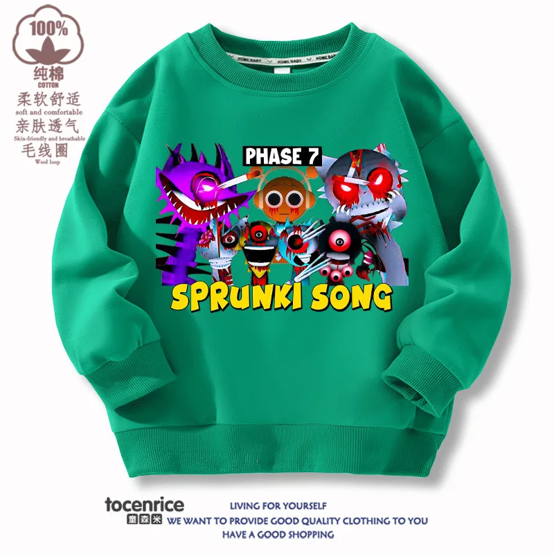 Sprunki Hoodie für Kinder Incredibox Hoodie Warme Sweatshirts Kinder Winter Weiche Kleidung Cartoon Reine Baumwolle Dicker Hoodie