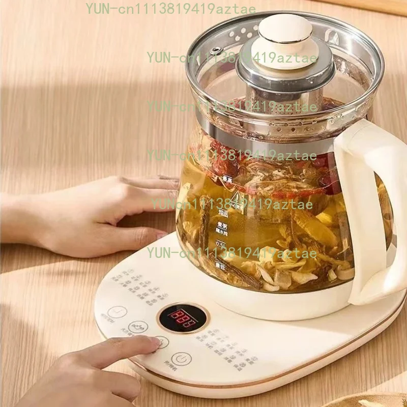 Multifunctional Health Care Kettle, 1.8L Borosilicate Glass Tea Maker with 24H Timer, Auto Keep Warm for Herbal Boiling/Cooking