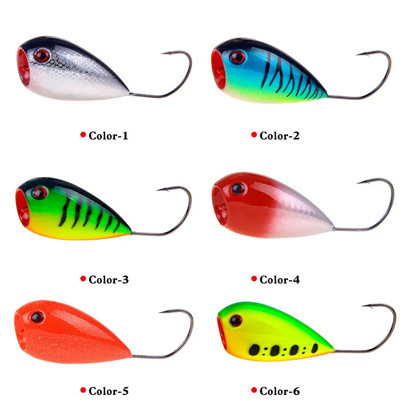 1 Stück/6 Stück Popper-Angelköder, CrankFish-Köder, 8 cm, 13 g, künstliche Köder, kroatisches Ei, schwimmender Hartköder mit Einzelhaken – Detail 5