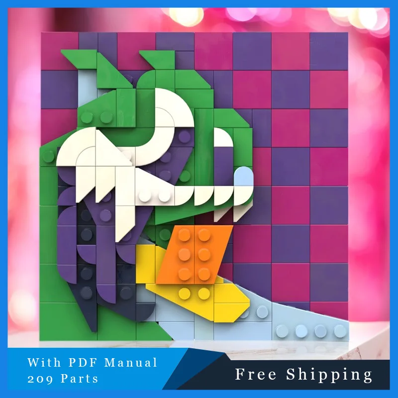 209 قطعة MOC الفن الإبداعي لوحات ثلاثية الأبعاد اللبنات نموذج عرض لعبة للبنين والبنات التعليمية لتقوم بها بنفسك الجمعية هدية الكريسماس #2