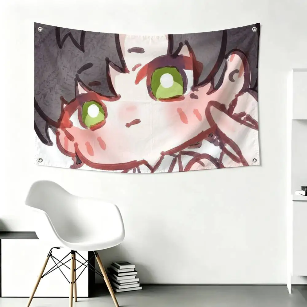 Cute Cartoon Love and Deepspace Zayne  Flags Wall Hanging Tapestry Outdoor Garage Room Decorative flag Background Blanket