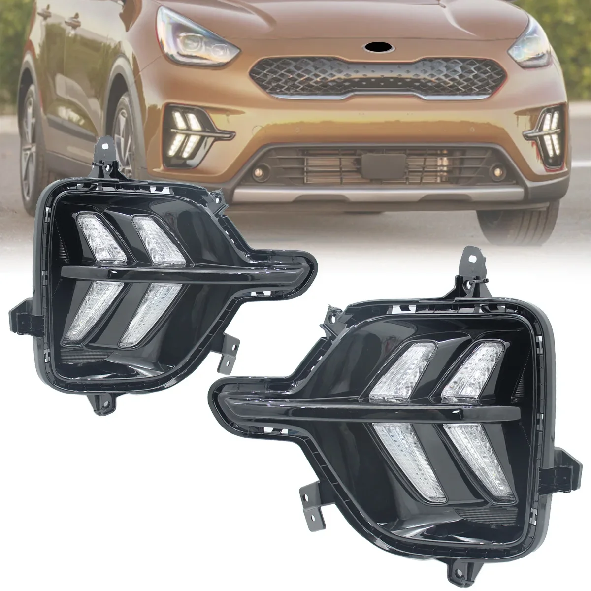 

Front Bumper daytime running light day light fog light For Kia KA NIRO 2020