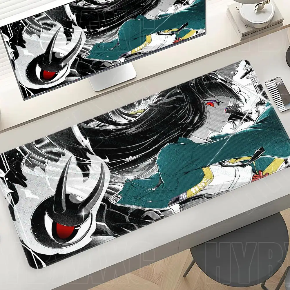 

Коврик для мыши с изображением аниме-девушки Хошими Мияби, игровые аксессуары, компьютерный коврик для мыши, аниме-коврик для клавиатуры ZZZ, офисные коврики, черные резиновые коврики для мыши