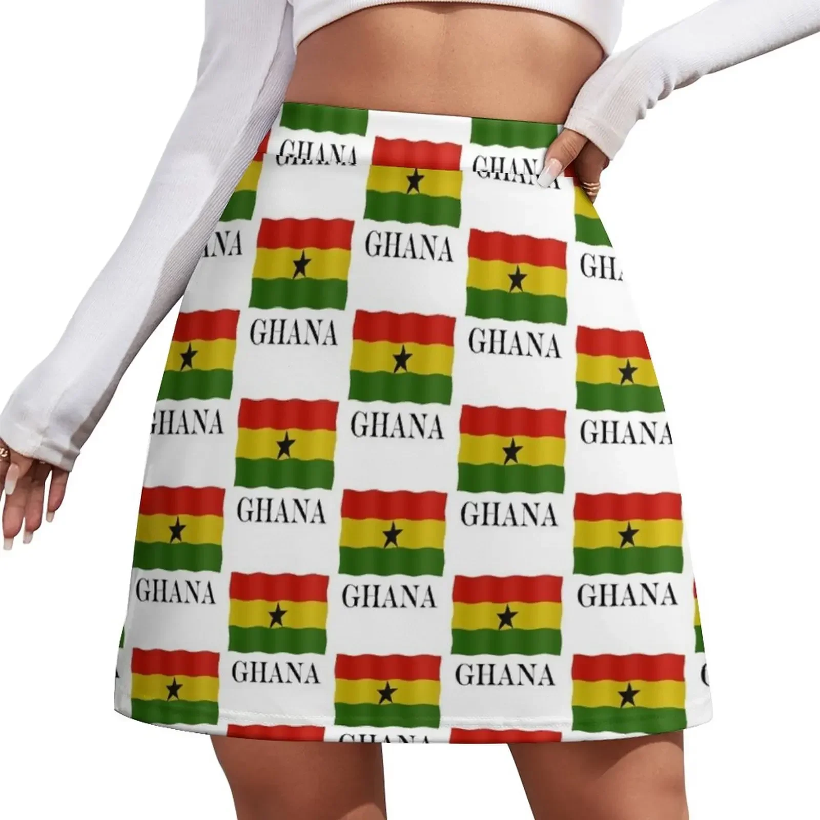 

Ghana flag Mini Skirt modest skirts for women festival outfit women