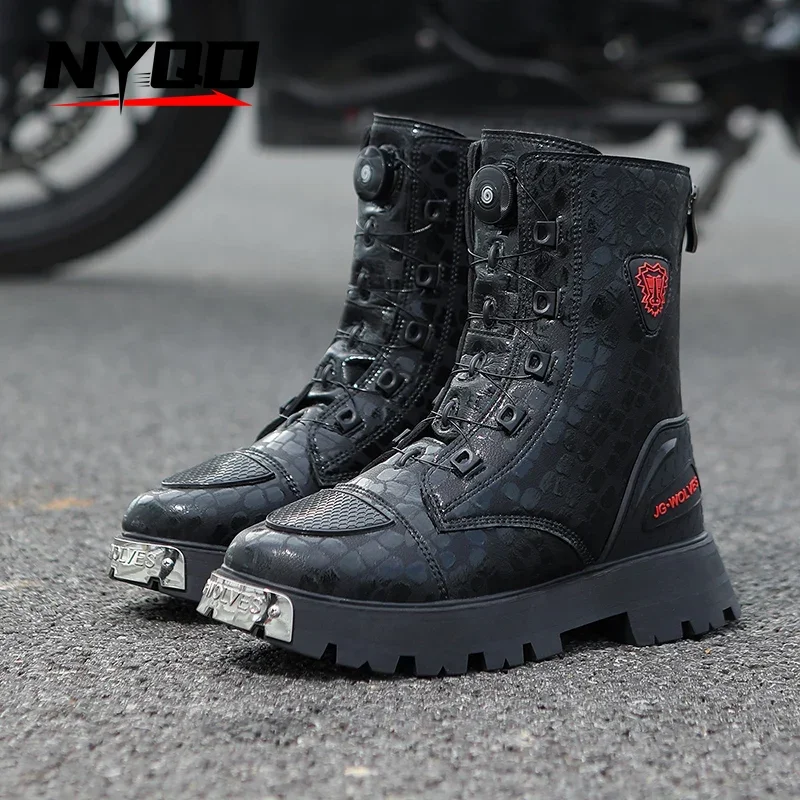 

Autumn Commuting Riding Boots Motorcycle Off-road Four-season Luminous Breathable Sneakers Motorcycle Equipment for Women