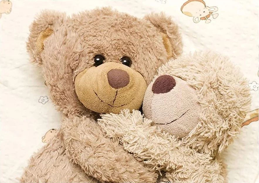 Teddy Bear Dolls Backdrop Children Happy Warm Cuddle Brown Bear Dolls Plush Toys Friends Party Baby Shower Newborn Props Party