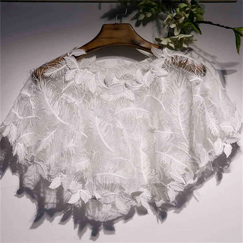 2023 New Elegant Women Feather Shawl Capes Europe and America Lady Lace Wrap Bolero Accessories Coat Jacket Princess Tops WZ2185