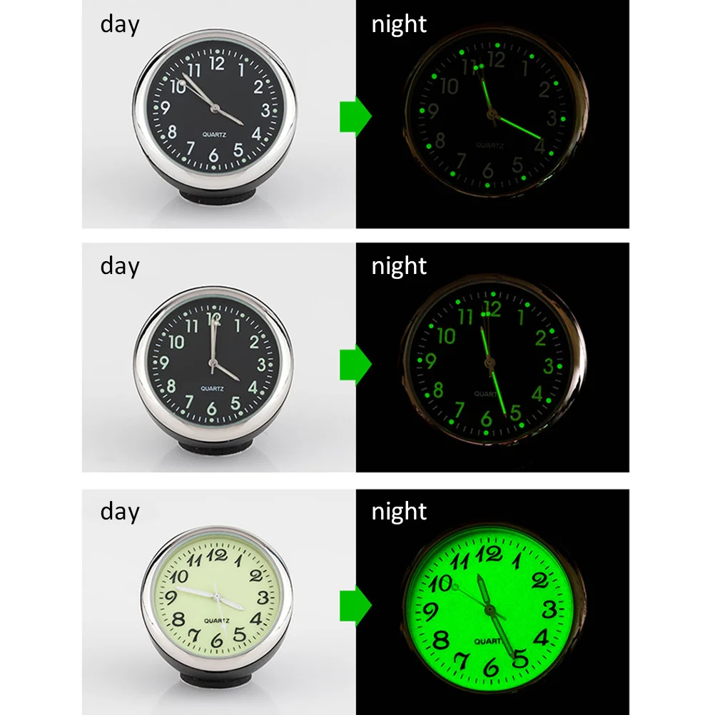 

Car Thermometer Luminous Clock Steel Core Pointer Waterproof Dust Resistant Easy Read Night Dashboard Decor Luminous Clock