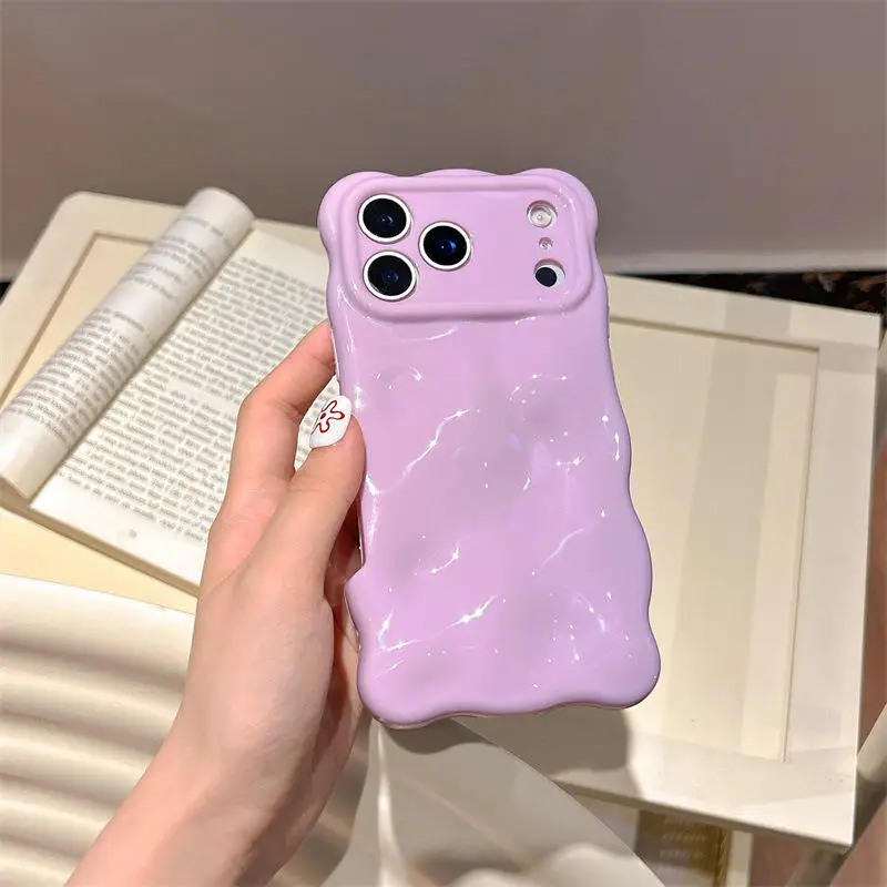3D-Blasenwellenmuster Handyhülle für iPhone 18 Pro Max 17 16 15 Pro 14 13 12 11 Hülle Weiche Stoßfeste Silikon-Rückabdeckung Bumper