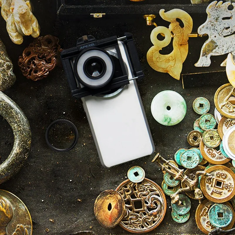 MS120 Phone Microscope Professional Identification Lens 120X HD Magnifying Jewelens With 19 Light Modes 36 LED Lamp Beads