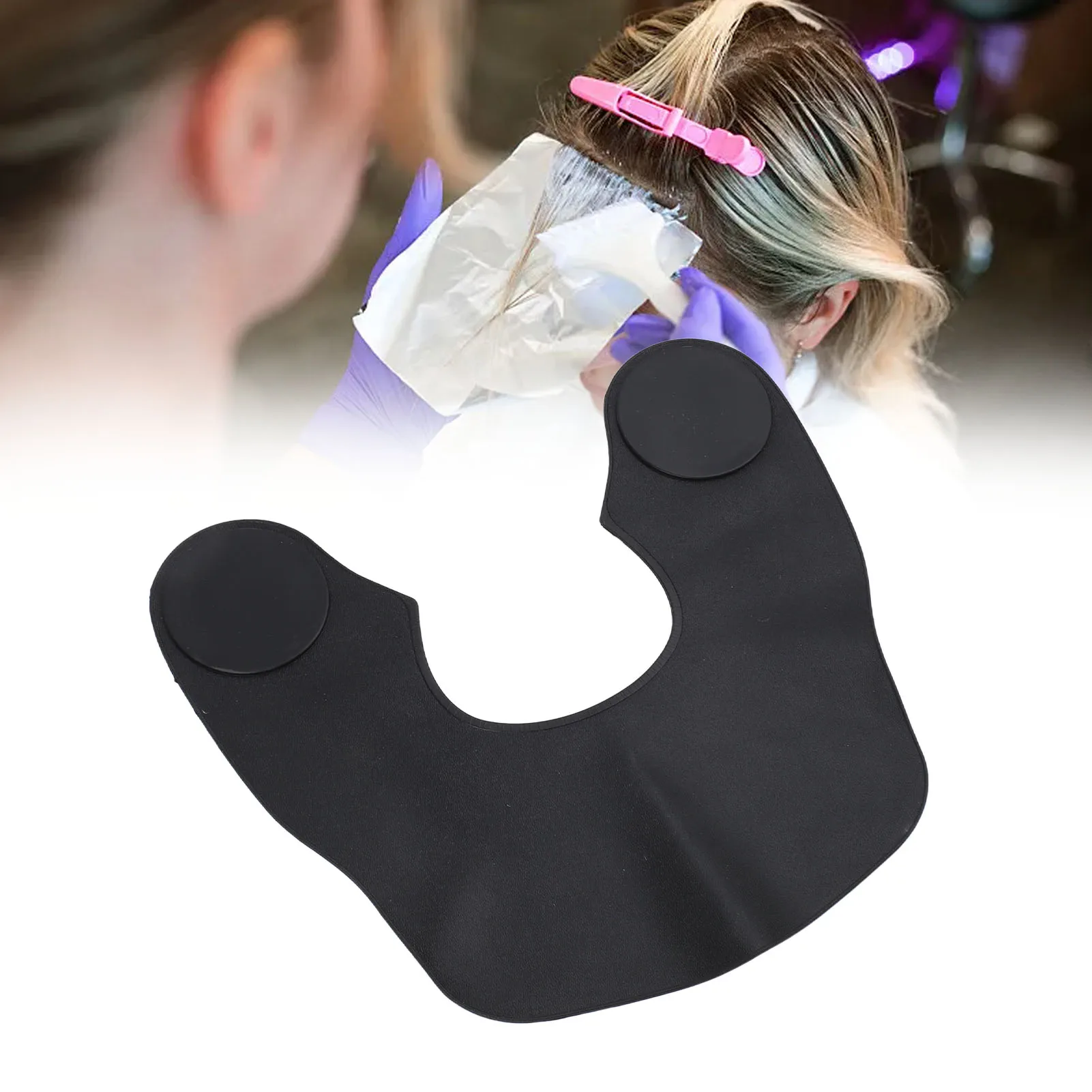 Silicone Hair Dye Collar Waterproof Weighted Hair Dyeing Collar Hairdressing Shawl For Home And Barber Shop