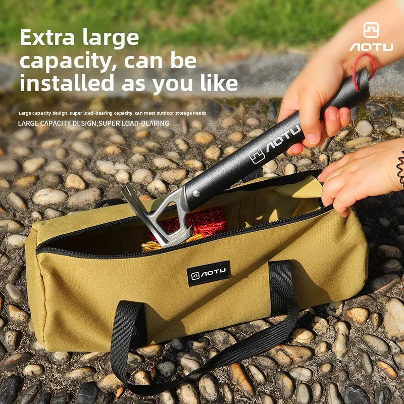 

Outdoor Tent Peg Bag Camping Tool Kit Hand-Pull Tent Peg Storage Bag Miscellaneous Set Storage Box Camping Gear
