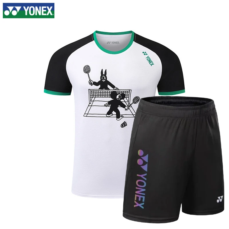 YONEX hombre y mujer deporte Quick bádminton camisa Dry Fit manga corta Camiseta camisetas camiseta Tops Golf tenis correr