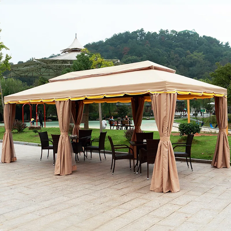 Outdoor awning outdoor large thickened villa courtyard garden rain protection sun stall activity agritainment tent
