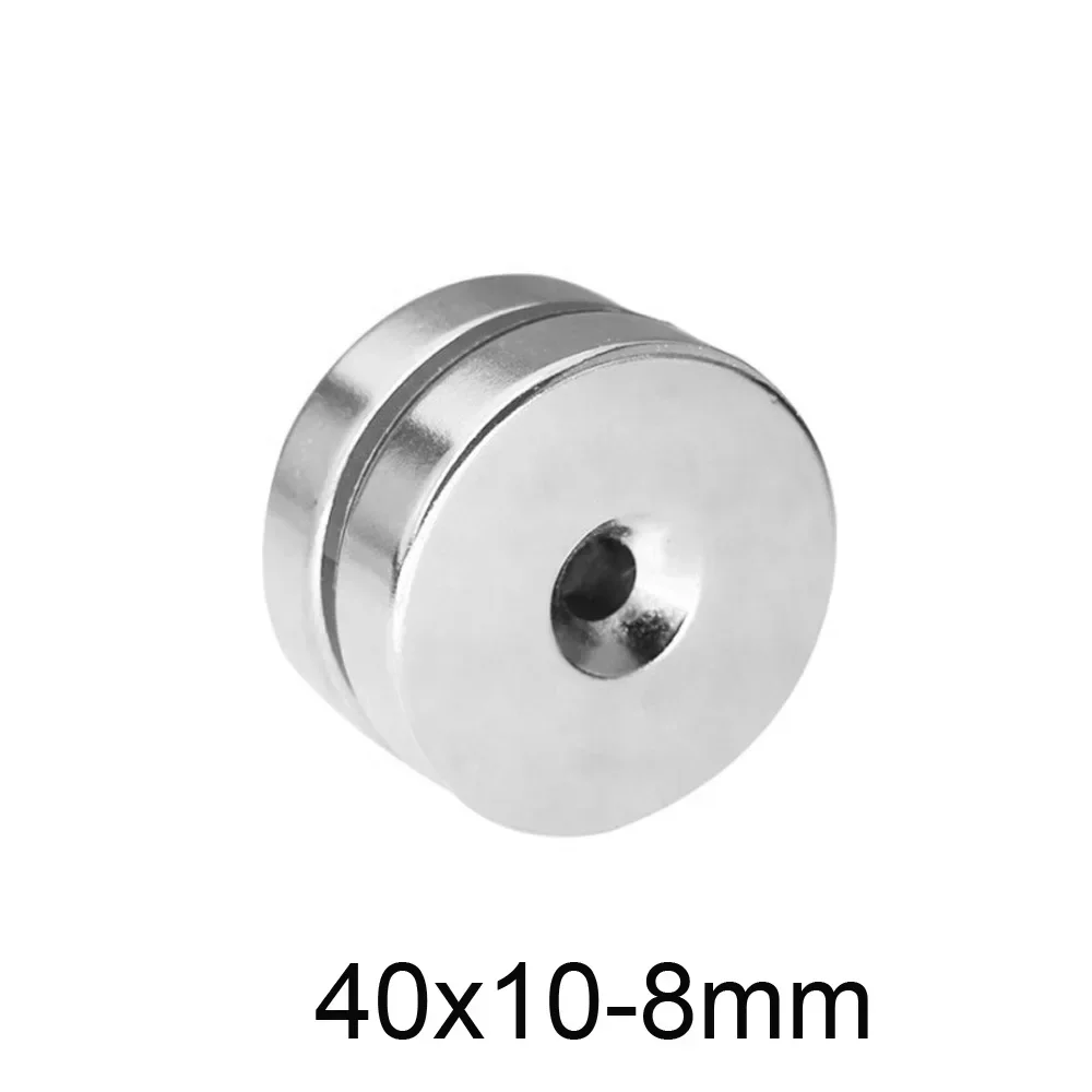 40x10-8 Strong Cylinder Rare Earth Countersunk Magnet 40*10 Hole 8mm Round Magnetic Magnets N35 40x10-8mm 40*10-8 mm