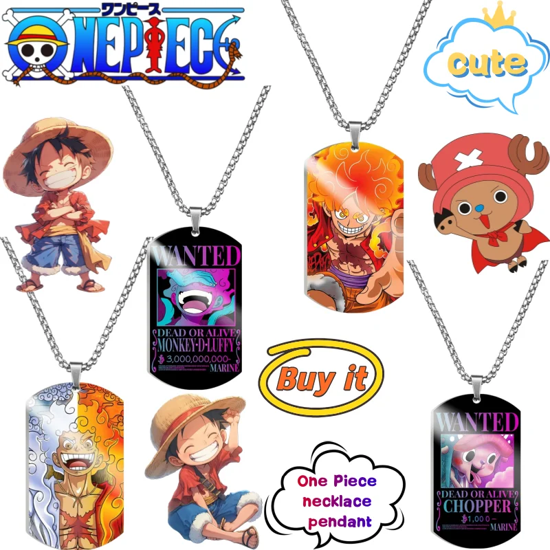 Collar con Colgante de One Piece Luffy Nika Zoro, Diseño Animado de Alta Calidad, para Hombre y Mujer, Cadena para Clavícula