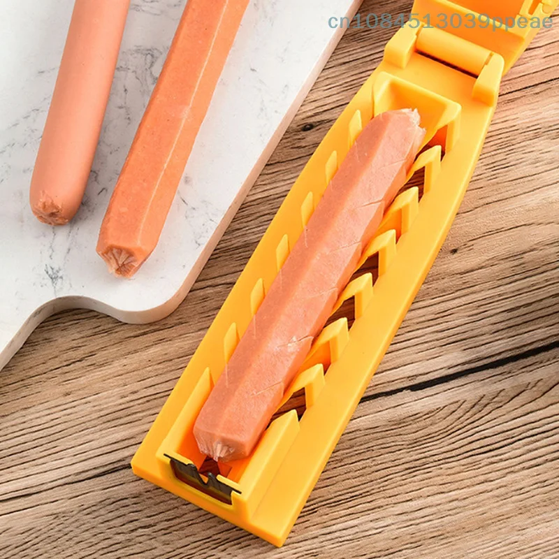 Hot Dog Slicing Tool Sausage Cutter Kitchen Utensils Barbecue Tools Hot Dog Cutter Ham Slicer For Backyard Camping Grilling