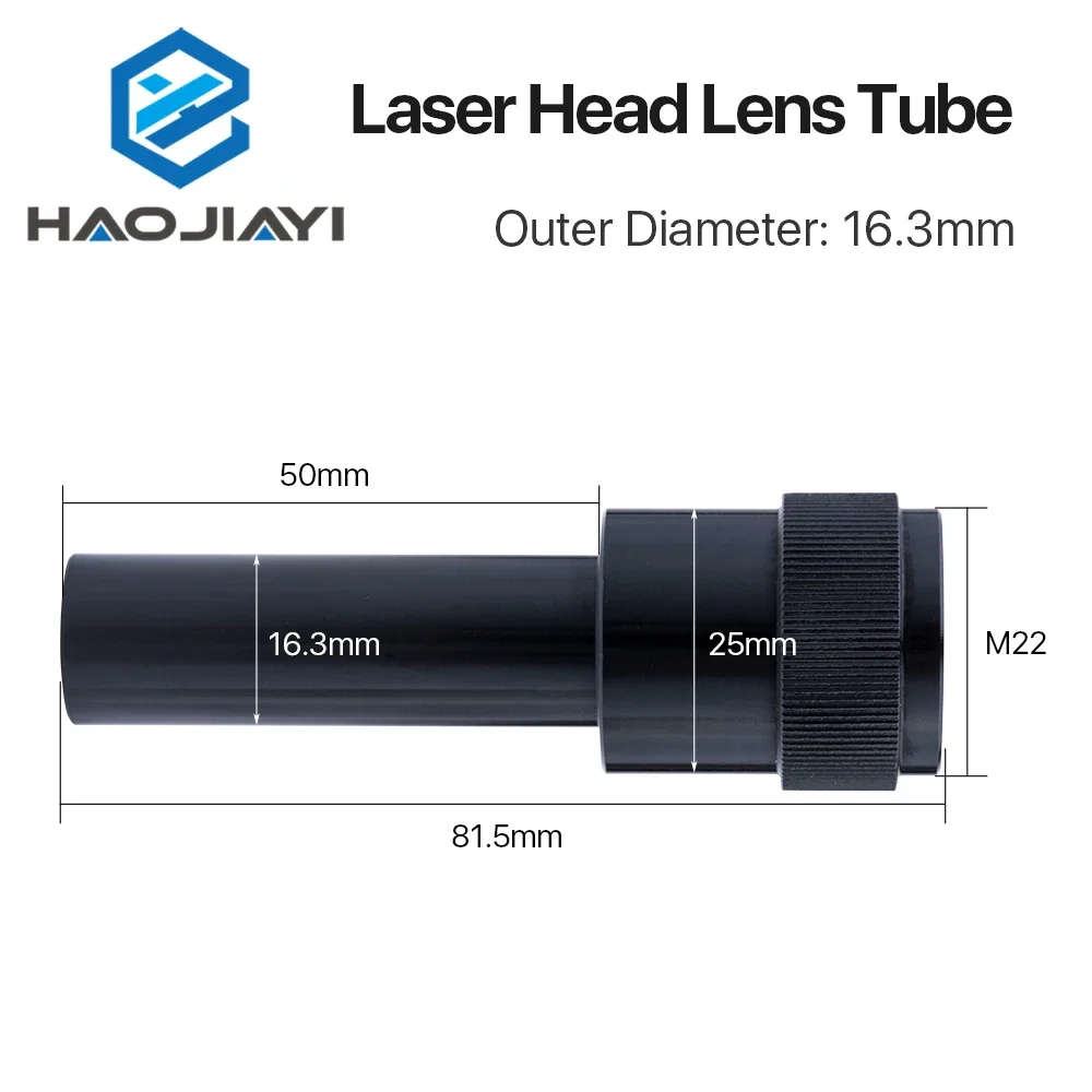 Tubo de lente de aluminio Serie L D20 f63.5 mm para máquina de grabado y corte láser CO2