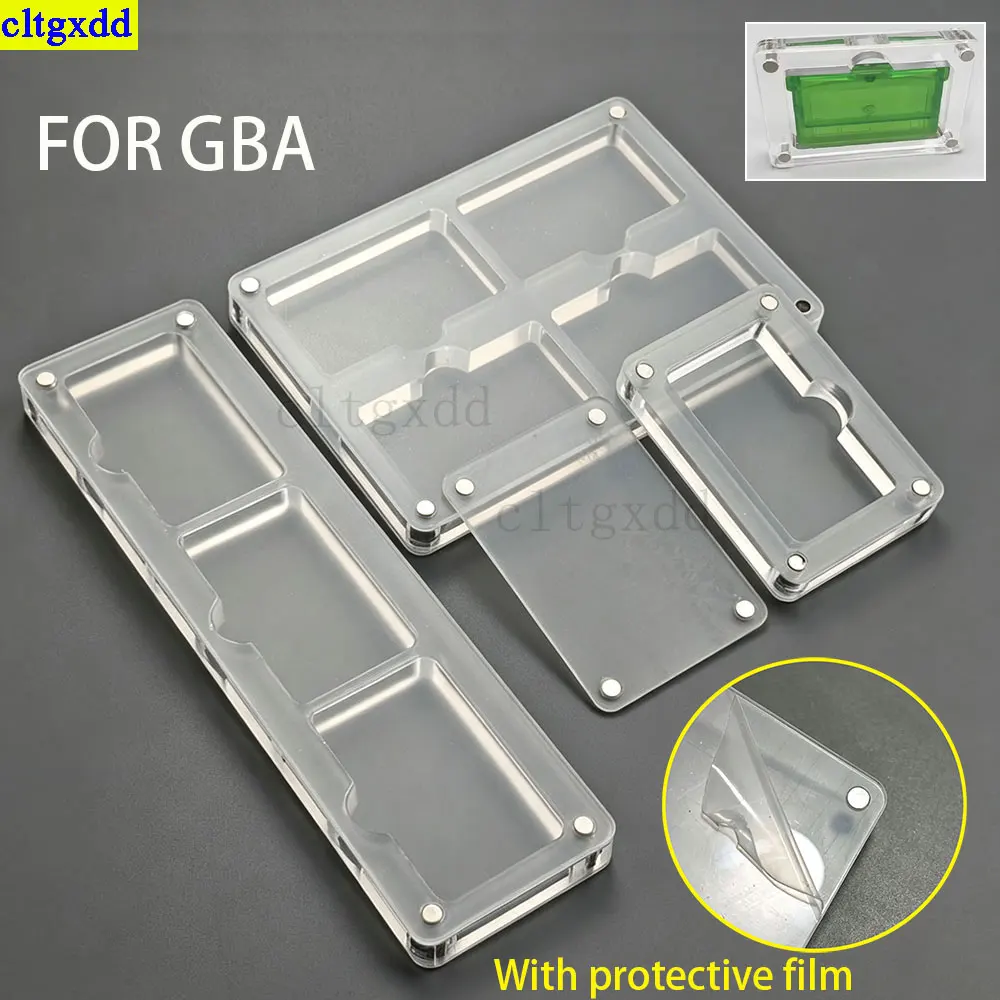Cltgxdd 1piece is suitable FOR GBA game card box magnetic cover high transparent acrylic game display box storage box