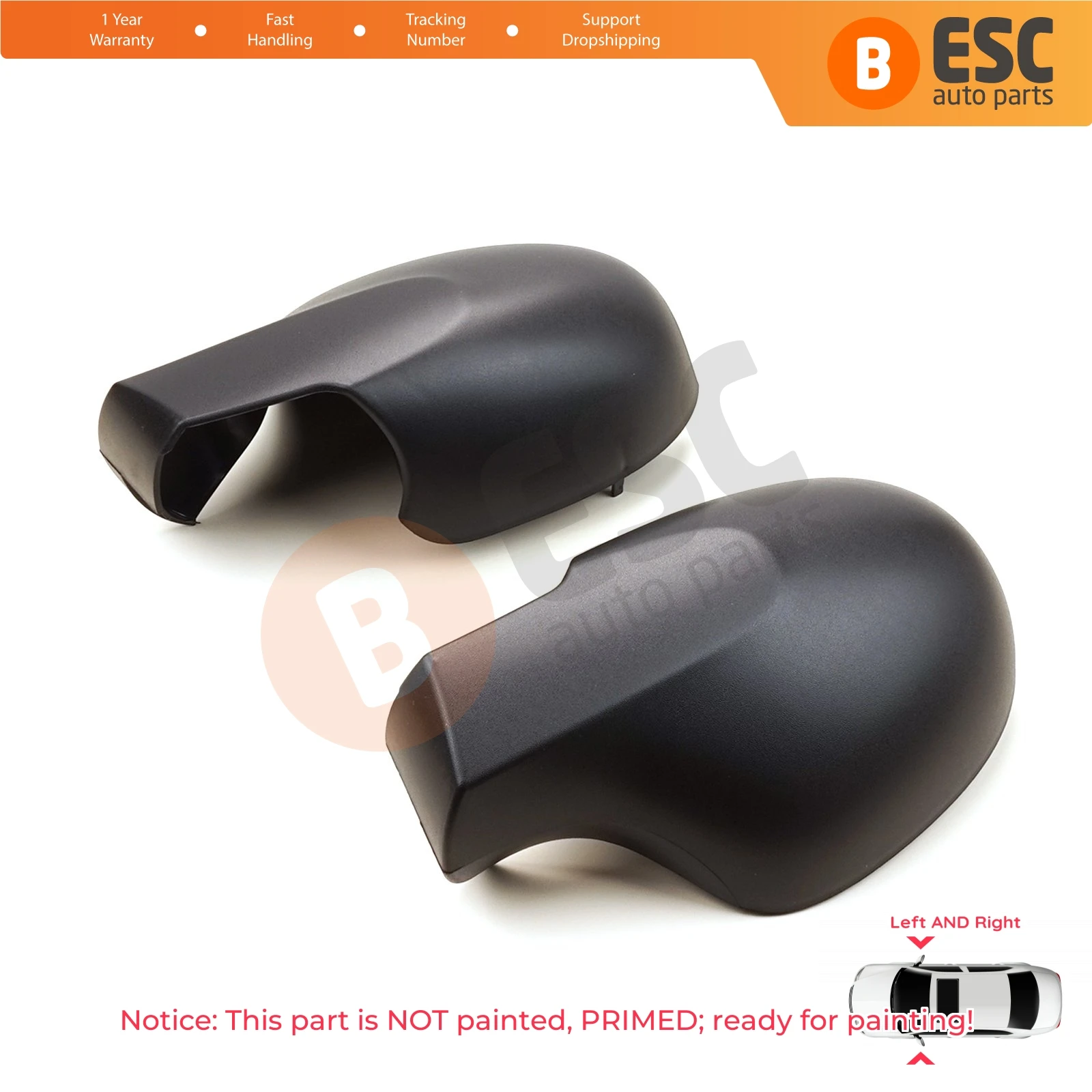 ESP1103 Car Side Wing Mirror Shell Scull Cap Cover Left Right 8200634550 48 for Renault Symbol 2 Thalia Twingo 2 CN04 CN0A CN0B