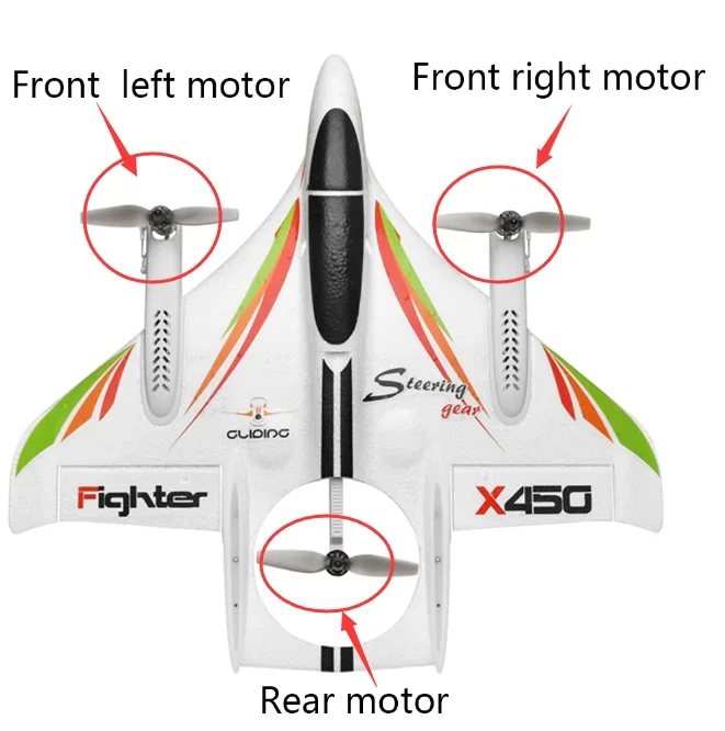 WLtoys XK X450 RC Airplane Parts Accessories Wing Battery Cover Case Motor Engine Servo ESC LED Blade Prop Screws Base Receiver