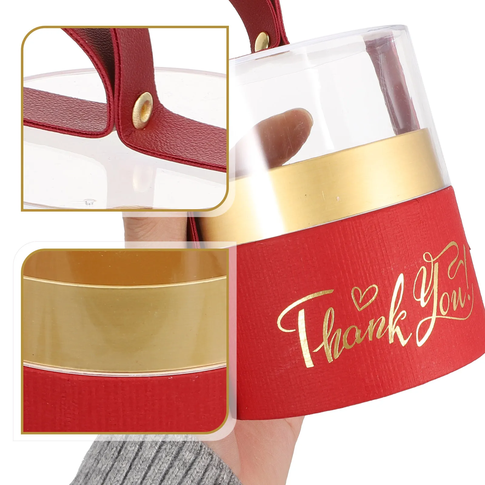 2 個のシリンダーキャンディボックス透明蓋チョコレートボックスポータブルギフト収納ケースエレガントなデザイン耐久性のある実用的な結婚式