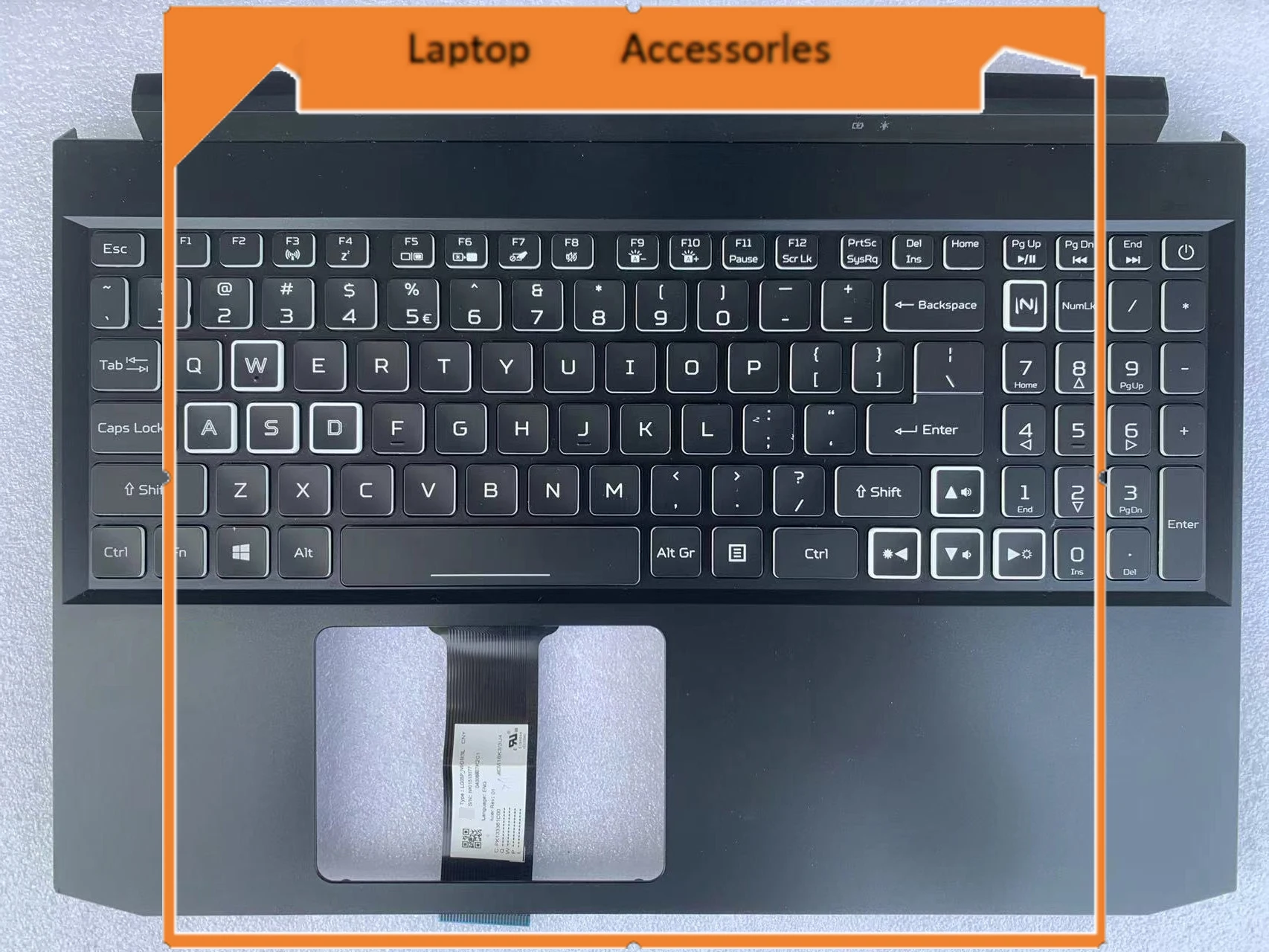 HJ For Acer Nitro5 AN515-55 AN515-56 AN515-57 44 45 N20C1 laptop palm rest upper cover keyboard backlight