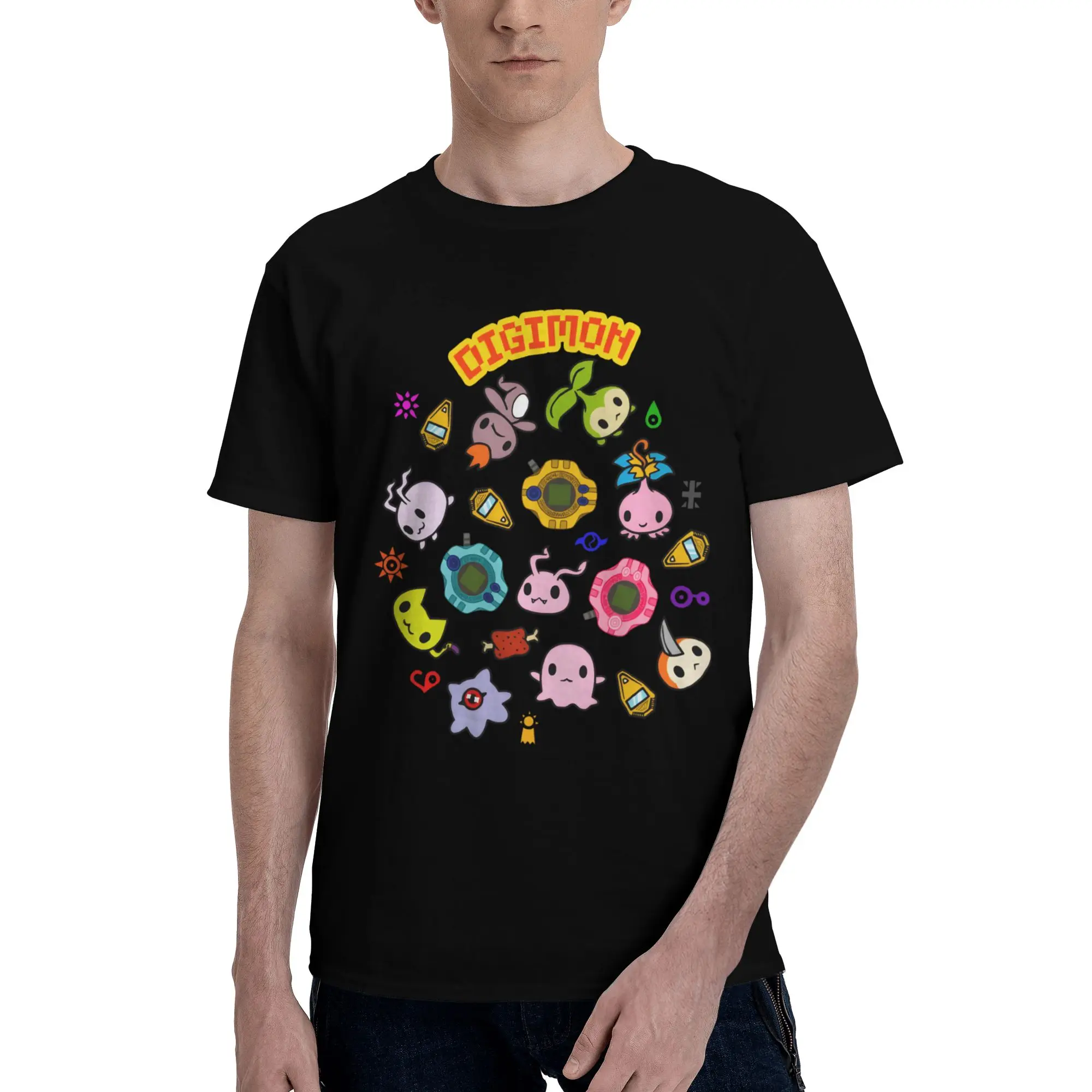 Camiseta Digimon 2 divertida 100% algodón, camisetas Bandai para hombre