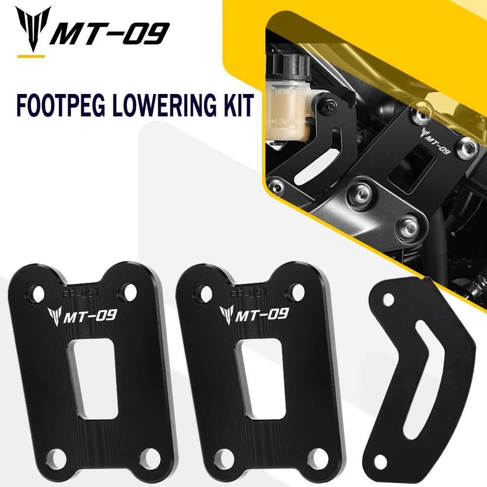 

For YAMAHA MT09 MT-09 MT 09 2021 Motorcycles Accessories mt-09 Foot pegs Passenger Footrests Supports Kit Footpeg Lowering Kit