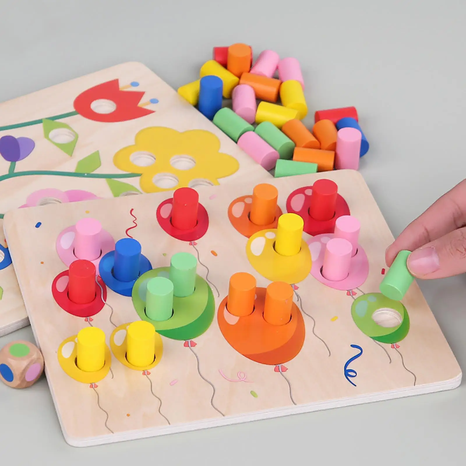 Blocs de tri des couleurs, jouet de voyage, éducatif précoce pour enfants de 2 à 4 ans