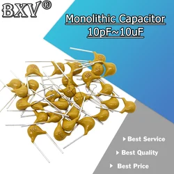 100PCS New  Monolithic Ceramic Capacitor 10PF ~ 10UF 22PF 47NF 220NF 1NF 4.7UF 1UF 100NF 330NF 0.1UF 102 104 105 106 103