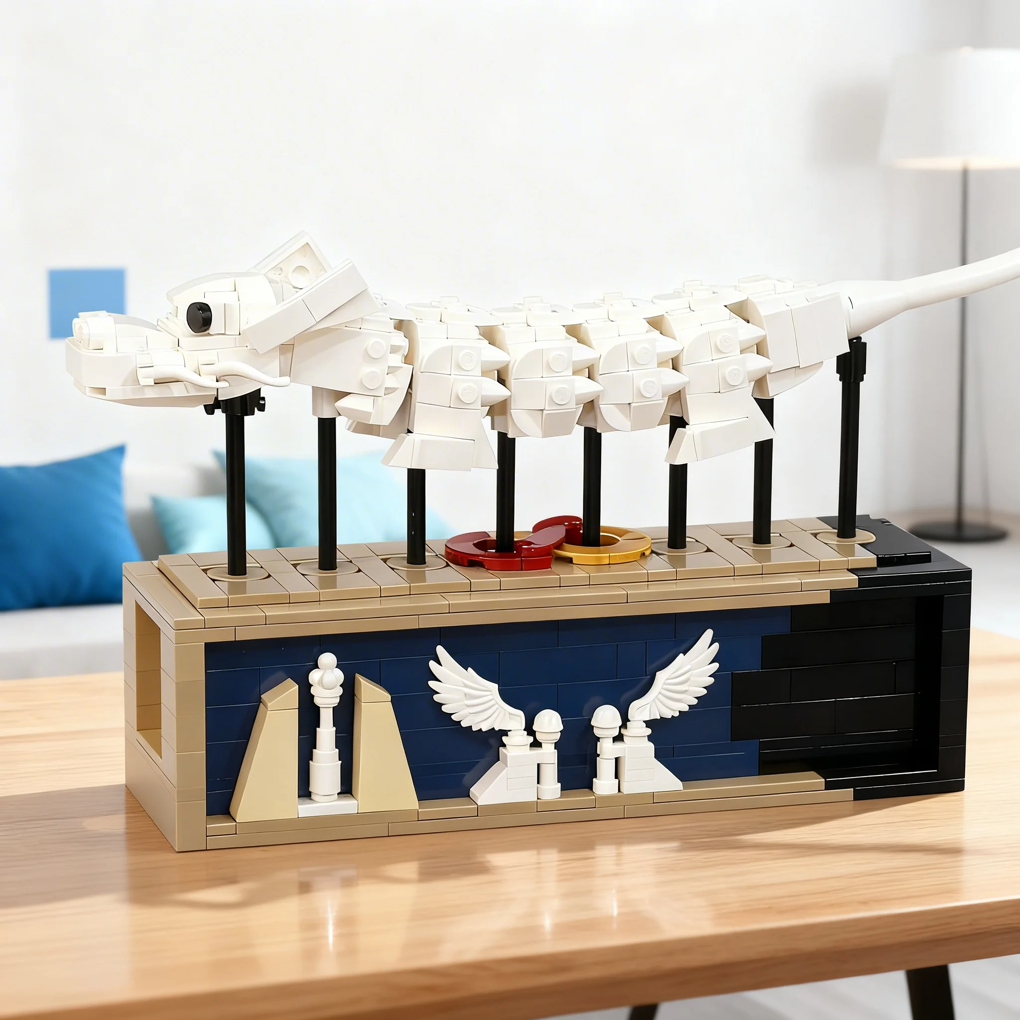 656pcs MOC Flight The Luck Dragon Creator Model Building Blocks Christmas Gift Toy Education Birthday Brick Collection Creative