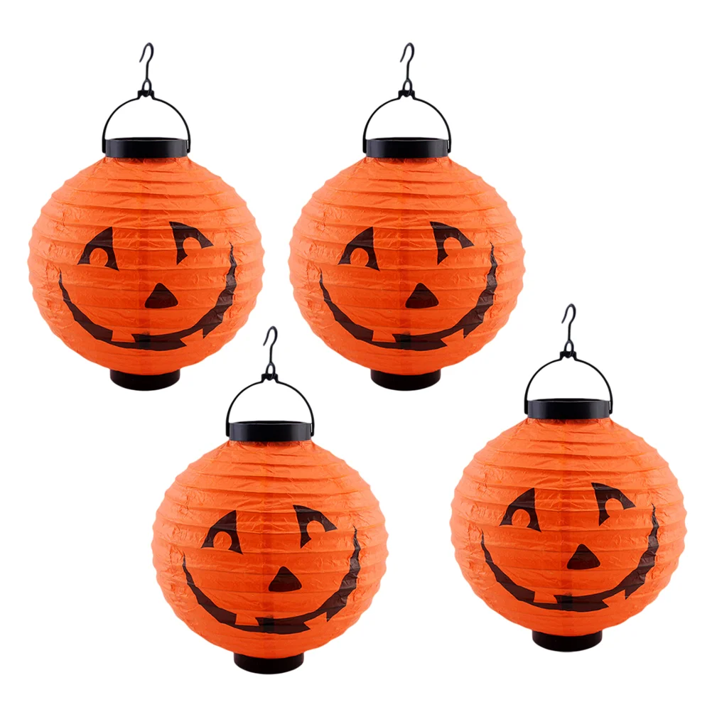 

4pcs Pumpkin Halloween Luminous Pumpkin for Festival Party Gathering (Orange)