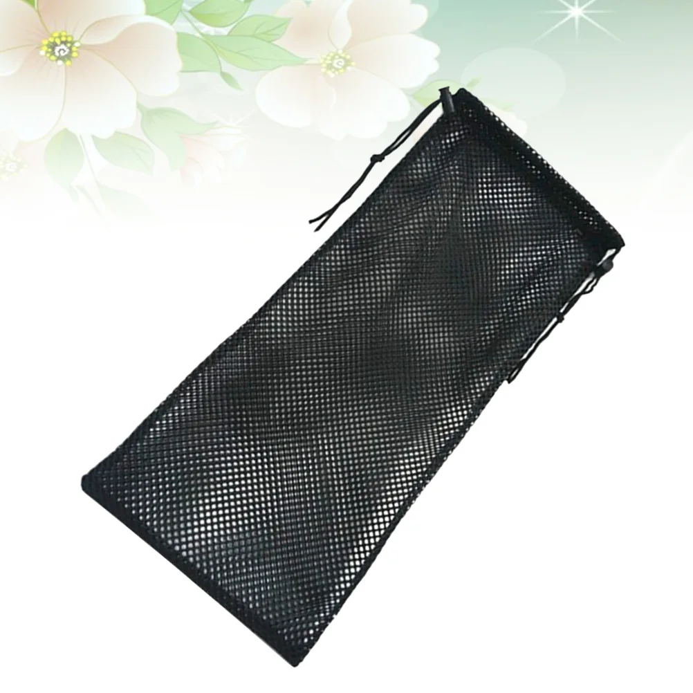 Black Floating Snorkeling Mask Mesh Bag Fast-Drying Nylon Diving Equipment Storage Tote Large Capacity Carrying Drawstring