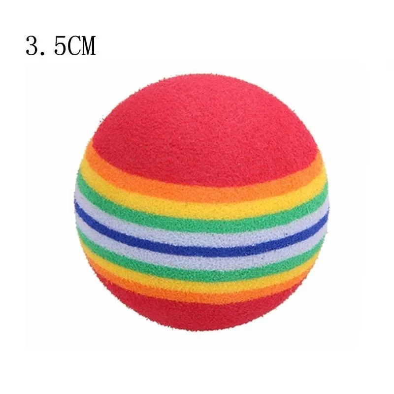 10 stücke bunte Haustier Katze Kätzchen weichen Schaum Regenbogen spielen Bälle lustige Aktivität Spielzeug