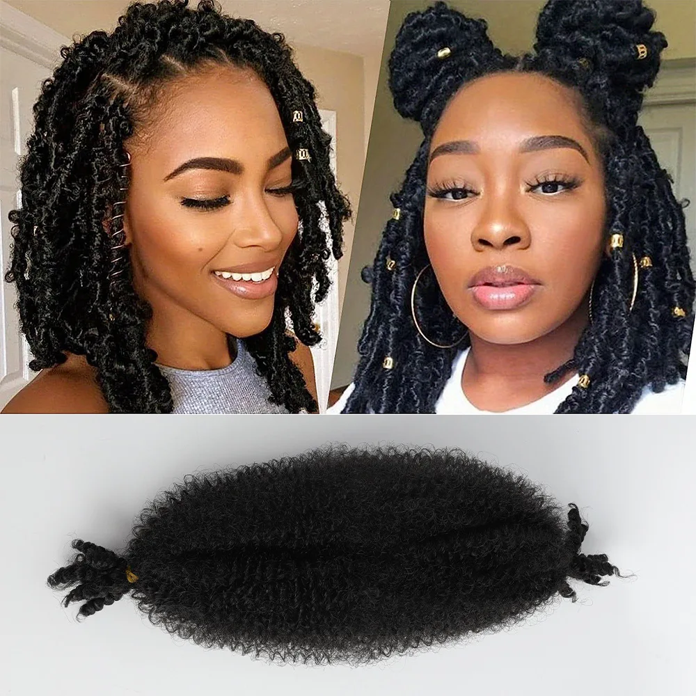 Sprężyste włosy Afro Twist 8 pasm perwersyjne doczepy ze skręcanych splecionych włosów syntetyczne wiosenne Twist szydełkowe włosy