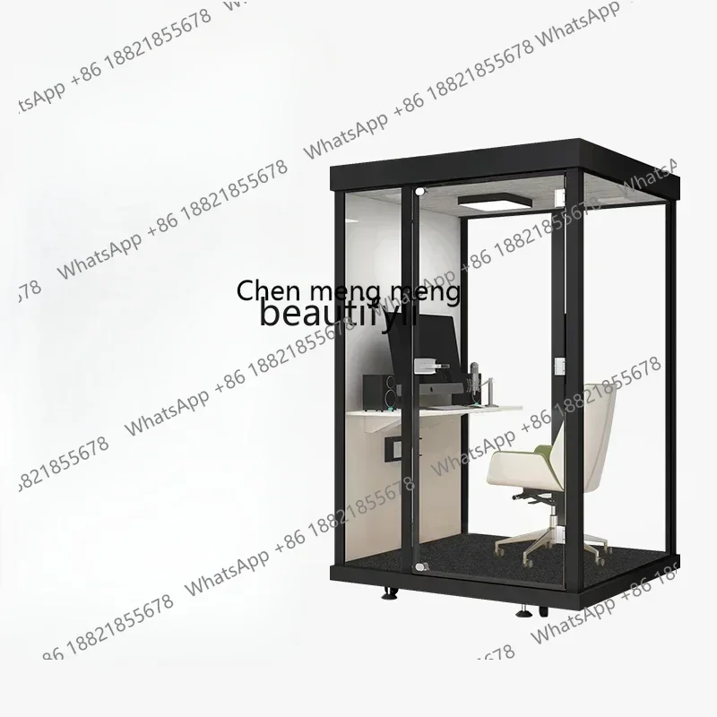 ห้องเก็บเสียง Z189 A17 A17 สำหรับใช้ในบ้าน ห้องเก็บเสียงแบบเคลื่อนย้ายได้ สำหรับกลอง เปียโน สำนักงาน หรือโทรศัพท์  ทำจากกระจก