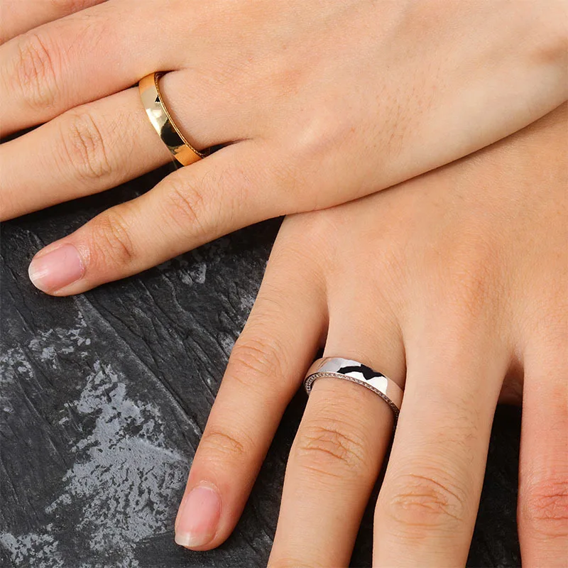 

S925 sterling silver Round Finger Rings for Men Women AAA CZ Stone Bling Iced Out Couple Ring Male Hip Hop Rapper Jewelry