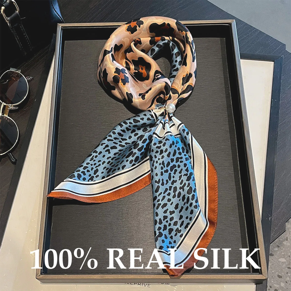 

Роскошный женский шарф высокого качества, 100% шелковые квадратные шарфы, шаль, платок, бандана, повязка на голову, пашмина, пончо Bufanda