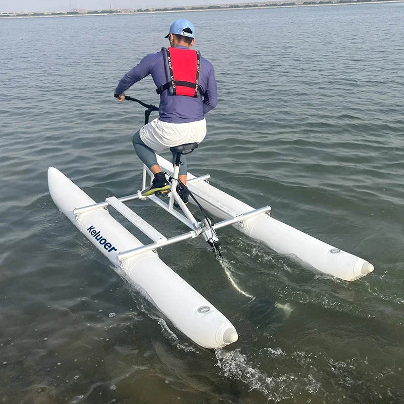 Outdoor fitness ocean adventure aqua bicycle sport portatile water float bicicletta gonfiabile