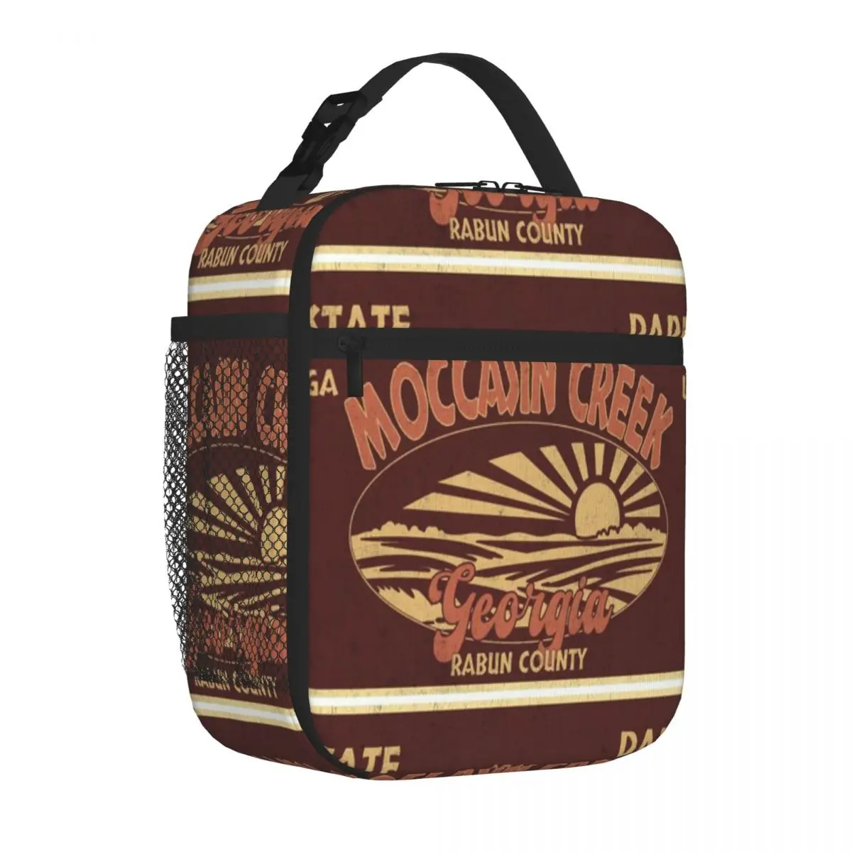 Hot Sale Moccasin Creek State Park Rabun County Georgia Badge Design Handheld Office Lunch Bag Cruise Travel Insulated Lunch Bag