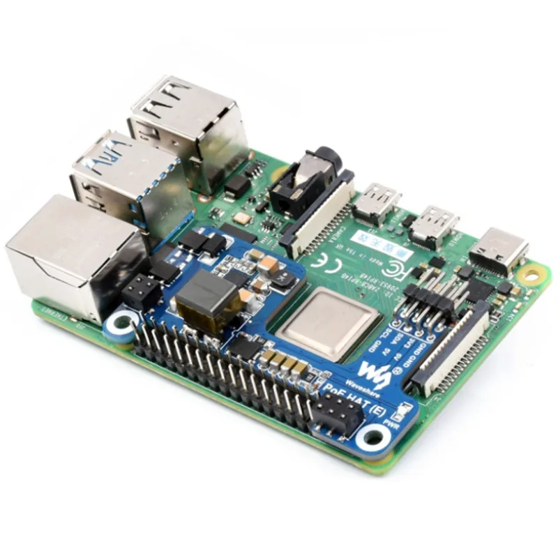Power over Ethernet expansion board for Pi 3B +/4B with 802.3af network standard 4