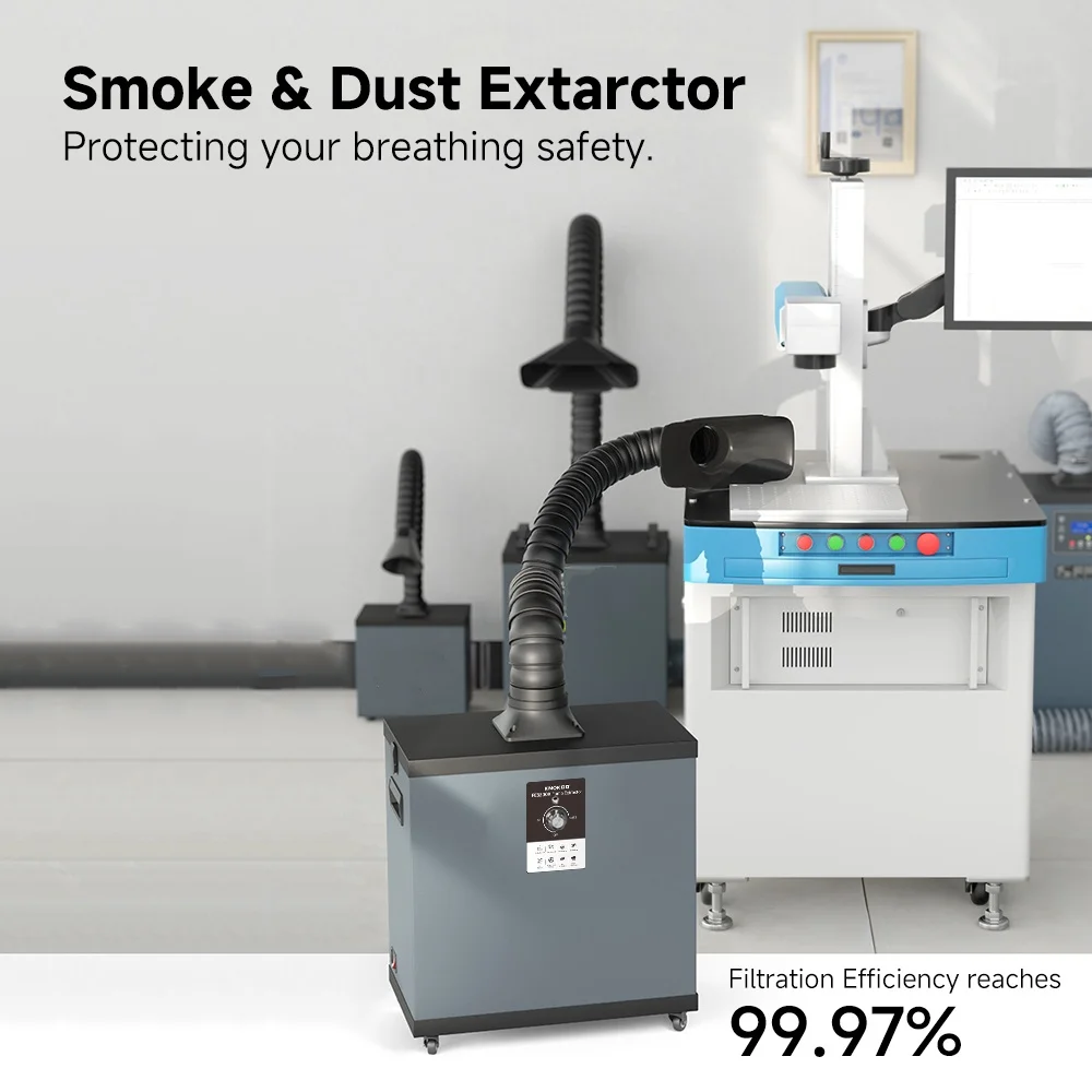 KNOKOO FES200K High Power Solder Smoke Extractor For Factory Use With Multi Layer Filters High Airflow And Flexible Arms